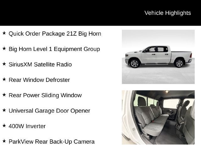 2026 RAM 1500 Big Horn Crew Cab 4x4 5'7" Box