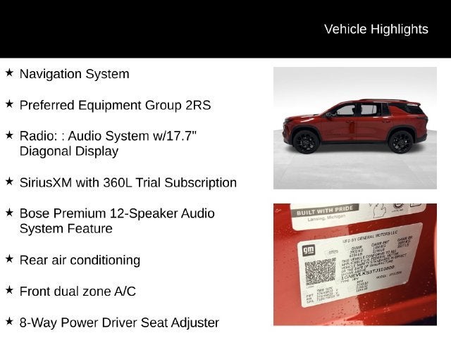 2027 Chevrolet Traverse RS