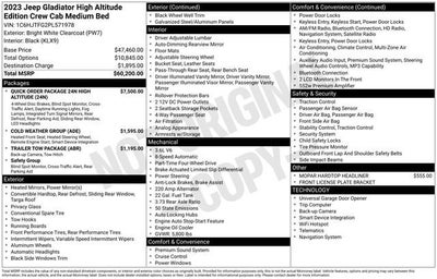 2023 Jeep Gladiator High Altitude 4x4