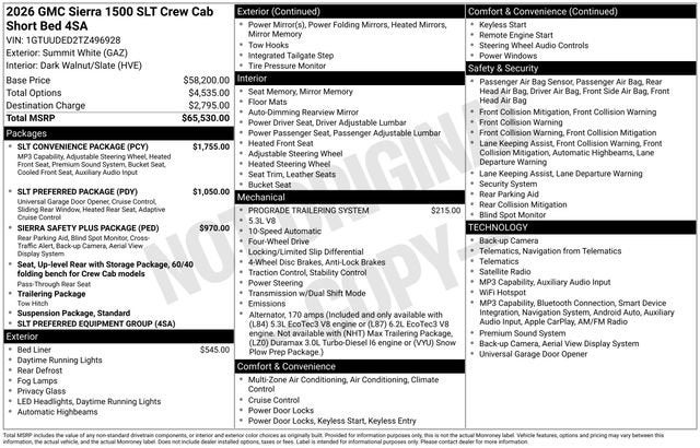 2026 GMC Sierra 1500 SLT