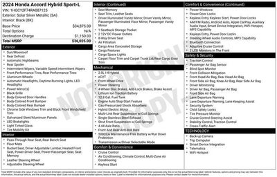2024 Honda Accord Hybrid Sport-L
