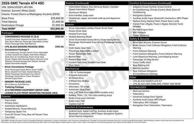 2026 GMC Terrain AT4