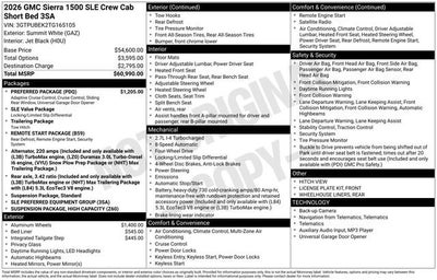 2026 GMC Sierra 1500 SLE