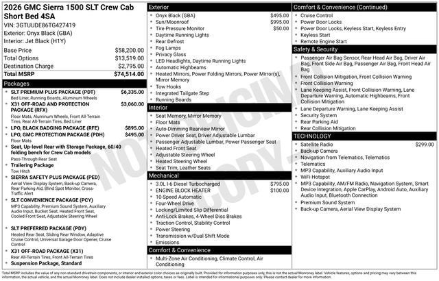 2026 GMC Sierra 1500 SLT