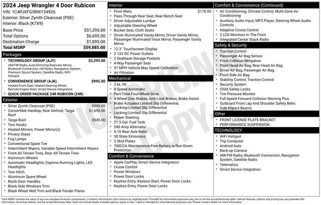 2024 Jeep Wrangler WRANGLER 4-DOOR RUBICON