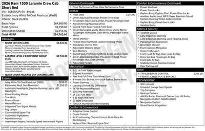 2026 RAM Ram 1500 RAM 1500 LARAMIE CREW CAB 4X4 5'7' BOX