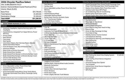 2026 Chrysler Pacifica PACIFICA SELECT AWD