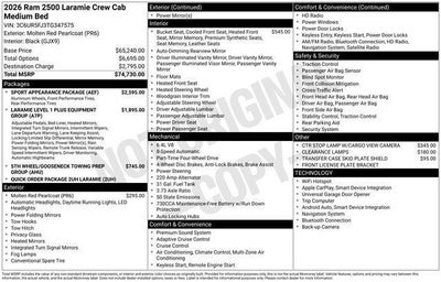 2026 RAM Ram 2500 RAM 2500 LARAMIE CREW CAB 4X4 6'4' BOX