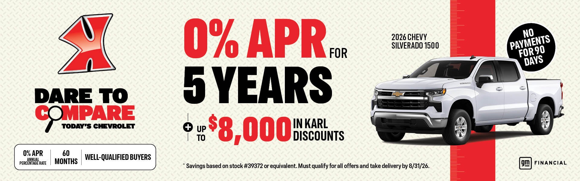 Get 0% for 5 years on Silverado 1500 at NAME#