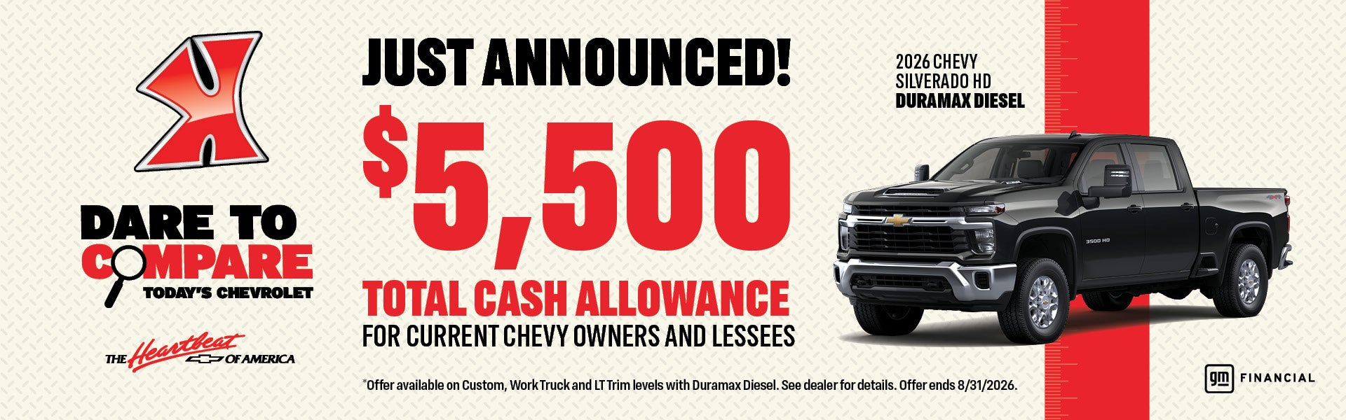 Get $5,500 total cash allowance on Silverado HD at Karl Auto Group IA
