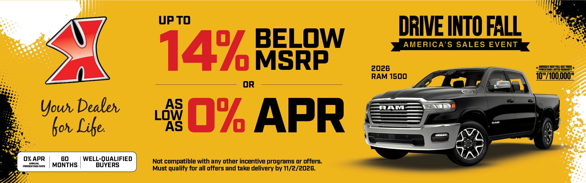 Up to 14% off MSRP in Ram 1500 at Karl Auto Group IA