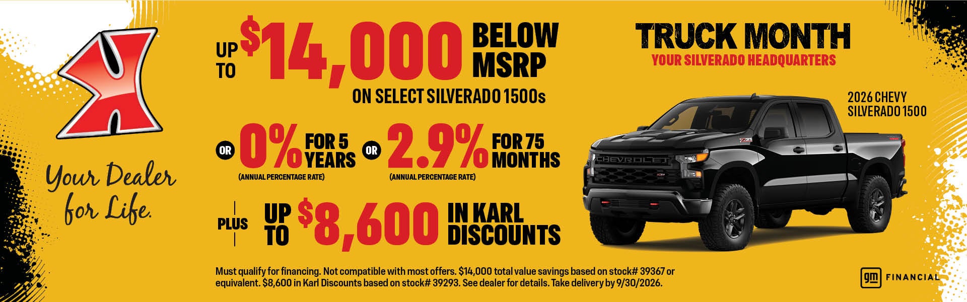 Get up to $14000 off MSRP on select Silverado 1500 at Karl Auto Group IA