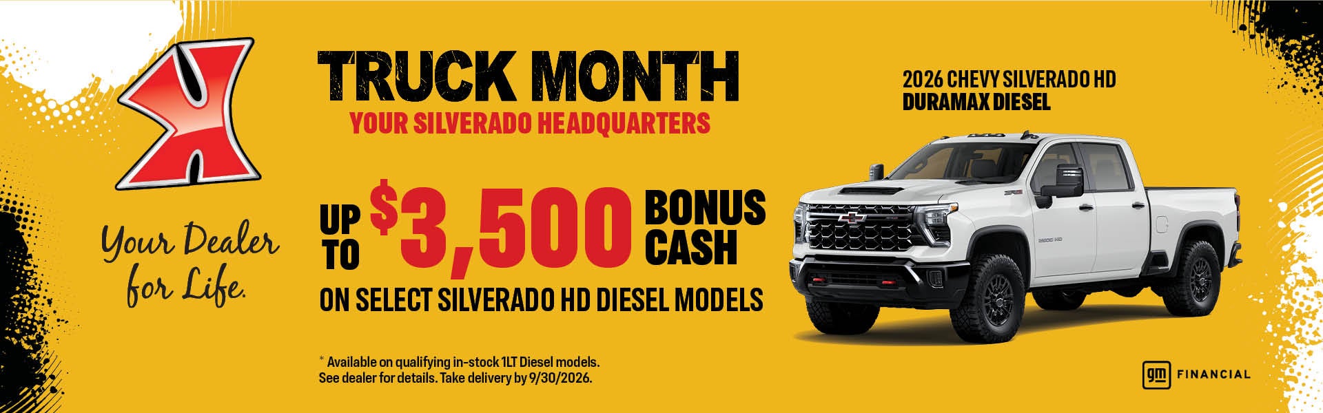 Get up to $3500 bonus cash on select Silverado 2500 at #NAME